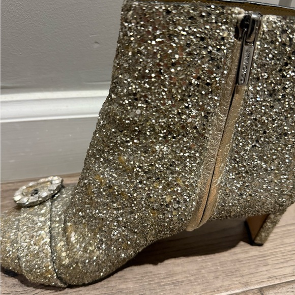 Jimmy Choo glittery boots rhinestone buckle women shoes ankle boots bedazzled - Picture 4 of 6